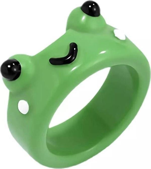 Kurbağa Yüzük Yeni Trend Plastik Kurbağa Yüzük İç çapı 1.7-1.8 cm - Image 1