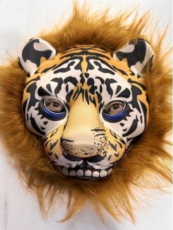 Kahverengi Yeleli Saçlı Peluş Aslan Maskesi Mega Peluş 23 No - Image 1