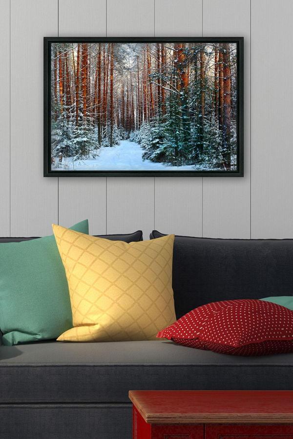 Tablo Center Siyah L Çerçeve Kanvas Tablo 105x145 cm - Image 1