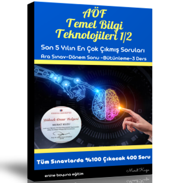 Aöf Temel Bilgi Teknolojileri 1-2 (Çıkmış Ve Çıkacak Sorular) - Enine Boyuna Eğitim - Enine Boyuna Eğitim - Image 1