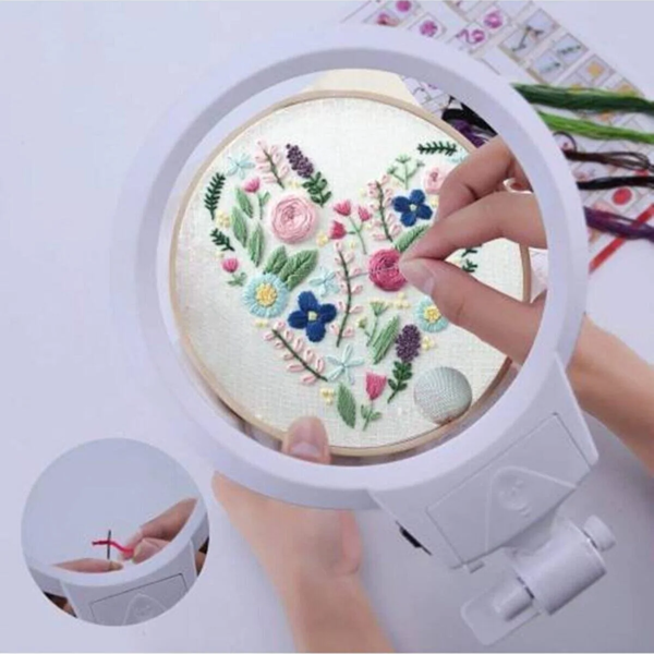 Bosile 130Mm Masa Üstü Işıklı Büyüteç Çalışma Lambası Lup Mercek Akrobat Büyüteç - Image 1