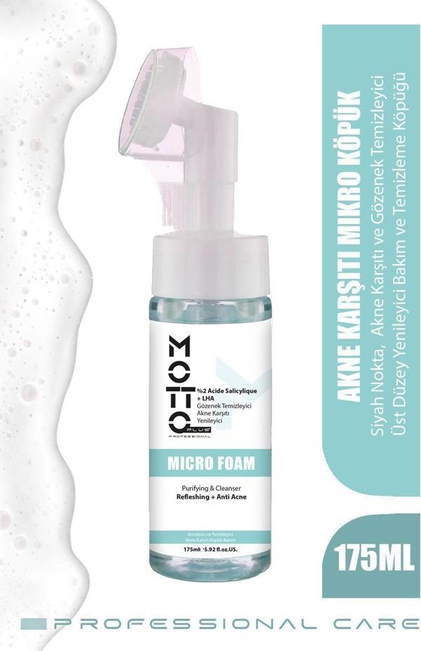 Motto Plus Professional %2 Salisilik Asit Akne Ve Sivilce Karşıtı Temizleyici Peeling Etkili Mikro Bakım Köpüğü 175Ml - Image 1