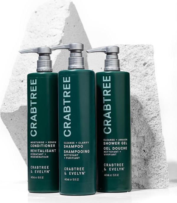 Crabtree & Evelyn Cleanse + Clarify Shampoo 443 Ml + Conditioner 443 Ml + Shower Gel 443 Ml - Image 1