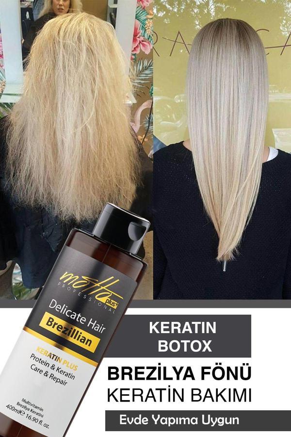 Motto Plus Professional Brezilya Fönü Düzleştirici Keratin Botox Bakımı 400 Ml - Image 1