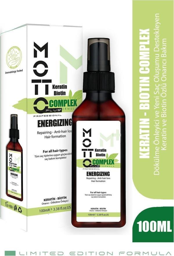 Motto Plus Professional Keratin - Biotin Özlü Dökülme Karşıtı Ve Saç Yoğunlaştırıcı Üst Düzey Bakım Yağı 100Ml - Image 1