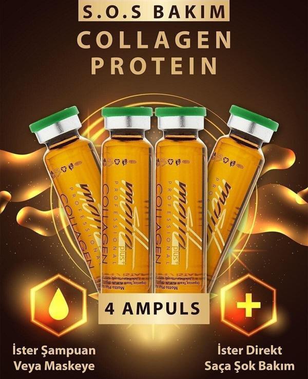 Motto Plus Professional Yıpranmış Saçlar Için Şok Bakım & Saç Vitamini 5li Ampul - Image 1