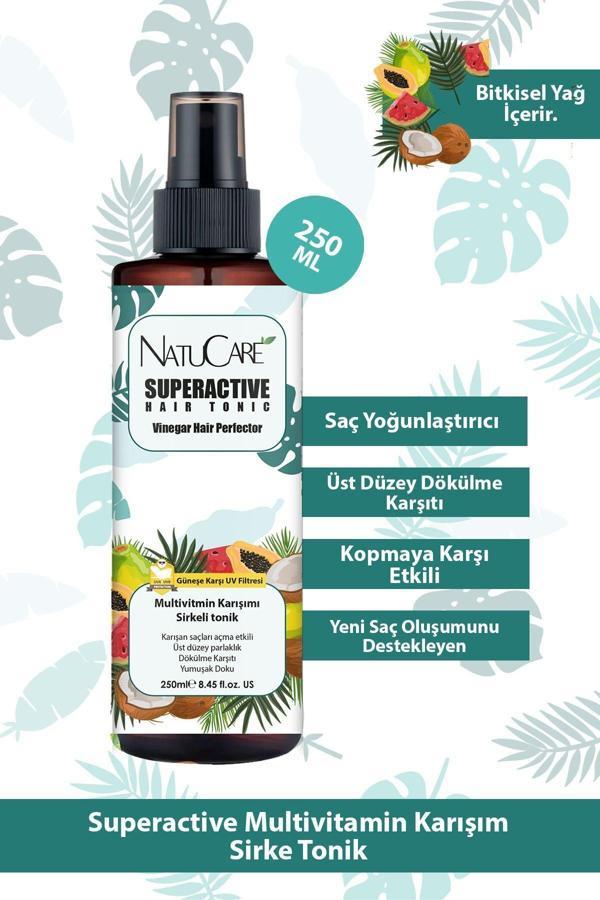 NatuCare Dökülme Karşıtı Ve Güçlendirici Multivitamin Sirkeli Tonik 250Ml - Image 1
