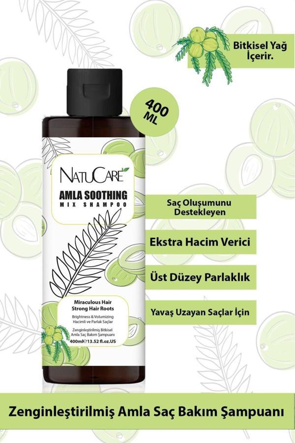 NatuCare Üst Düzey Parlaklık Ve Hızlı Uzama Etkili Amla Saç Bakım Şampuanı 400Ml - Image 1