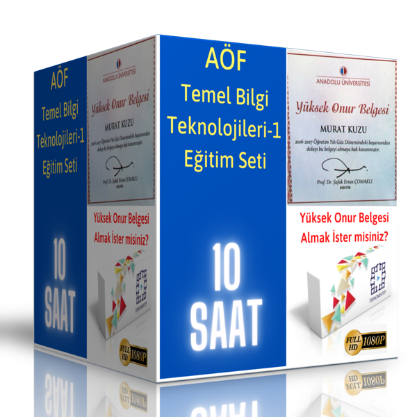 Aöf Temel Bilgi Teknolojileri 1 Görüntülü Eğitim Seti - Enine Boyuna Eğitim - Enine Boyuna Eğitim - Image 1