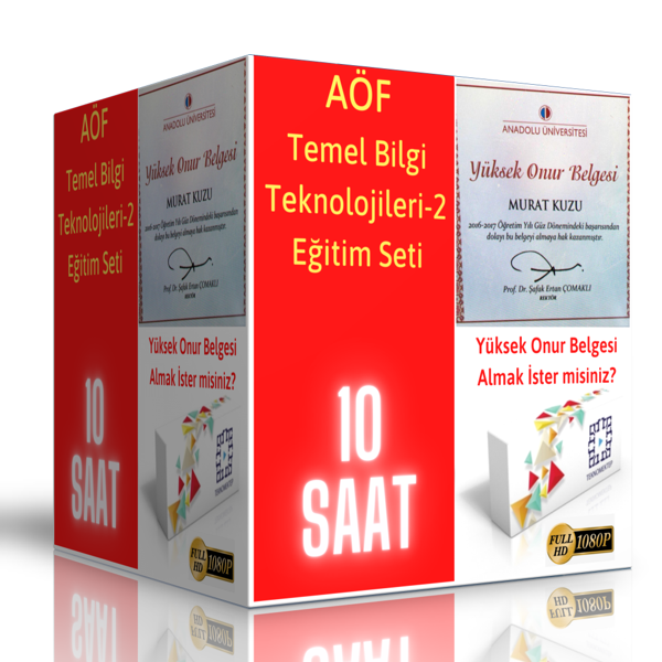 Aöf Temel Bilgi Teknolojileri 2 Görüntülü Eğitim Seti - Enine Boyuna Eğitim - Enine Boyuna Eğitim - Image 1