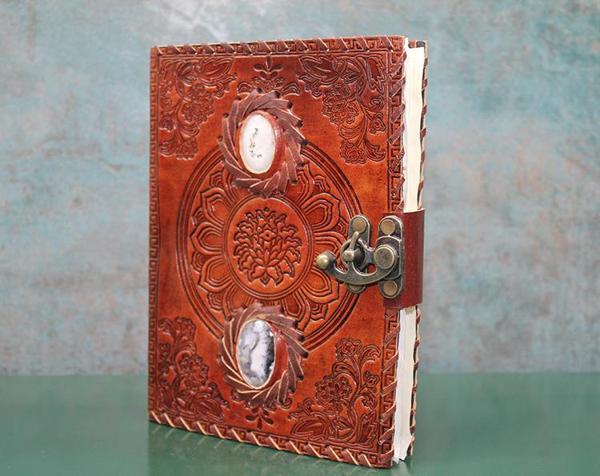 Taşlı Deri Defter Ksk3145 - Image 1