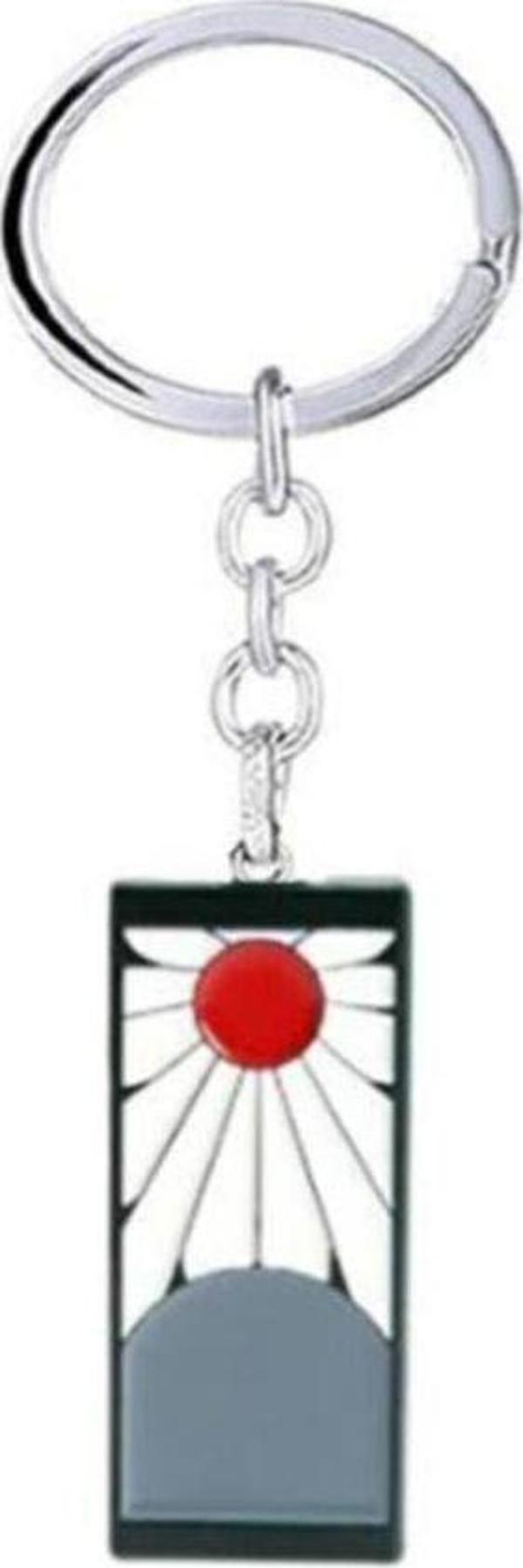 Naruto Sharingan Uzamaki Kunai Hokage Gri Metal Kart Anahtarlık - Image 1