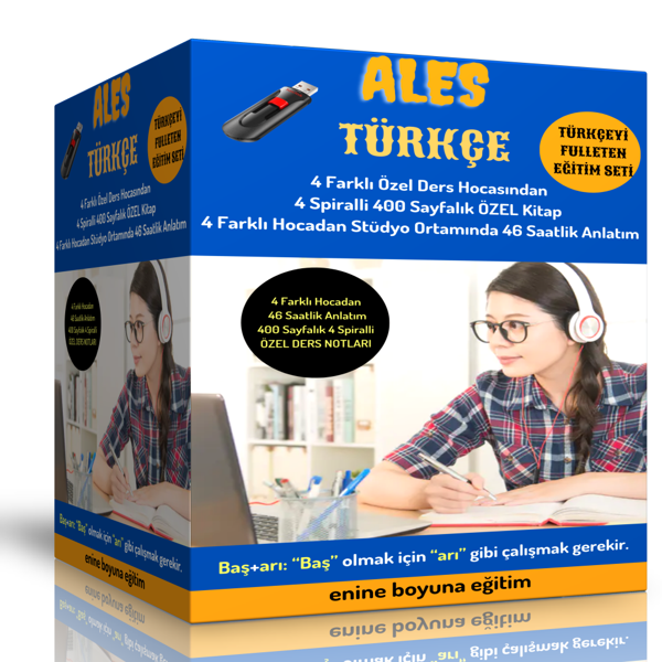 2024 Ales Türkçe Full Hazırlık Seti (4 Kitap Ve 46 Saat Görüntülü Anlatım) - Enine Boyuna Eğitim - Enine Boyuna Eğitim - Image 1