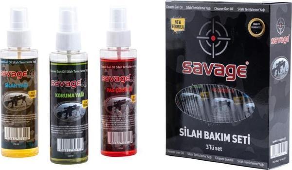 Üçlü Silah Bakım Seti - Savage - Sprey Yağ - Image 1