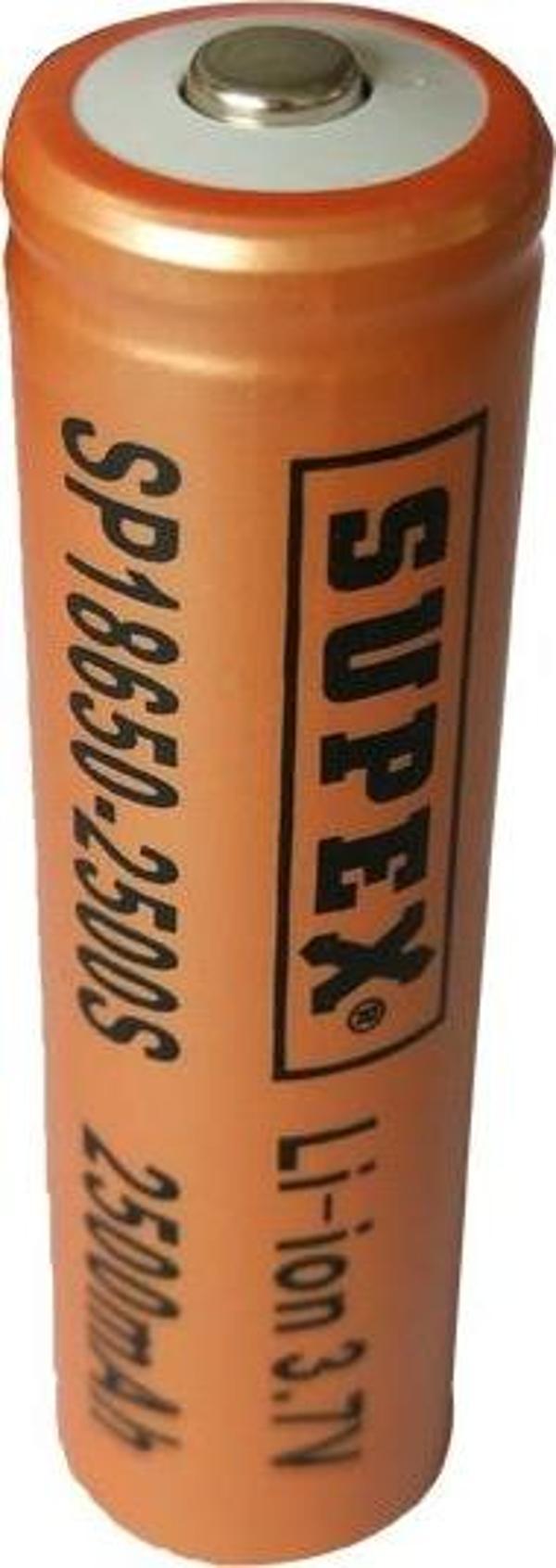 Supex SP-18650-2500 3.7V 2500mAH Li-ion Pil - Image 1