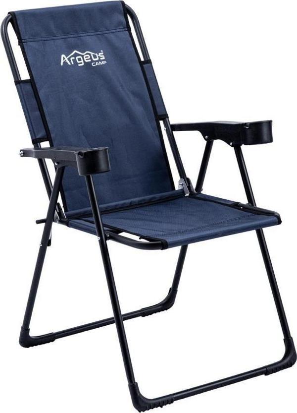Katlanabilir Kamp Sandalyesi - Rest - Bardaklıklı - Argeus - Lacivert - Image 1
