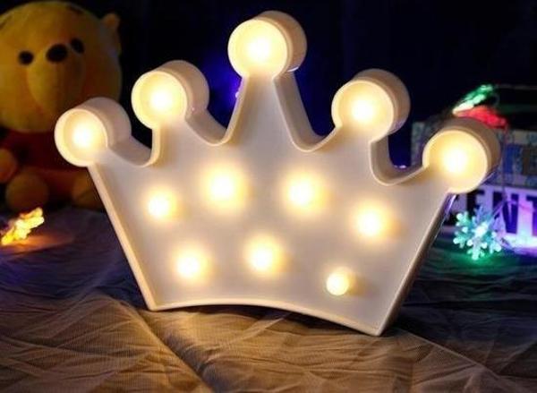 3D Dekoratif Pilli Kraliçe Tacı Model Led Masa ve Gece Lambası - Image 1