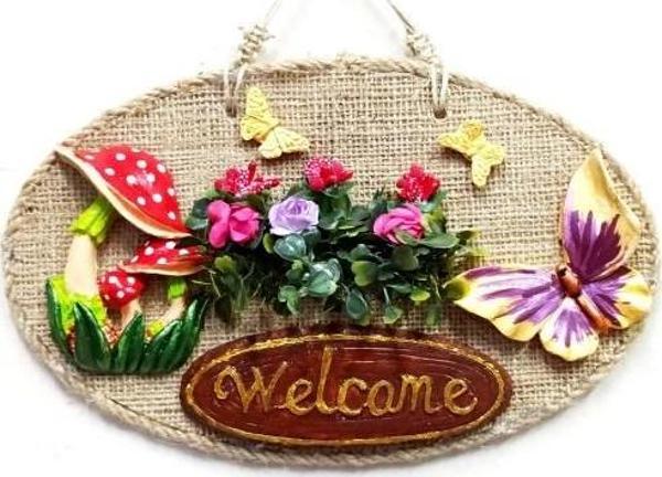 Hayat Bahçesi Welcome Yazılı Kapı ve Duvar Süsü - Image 1