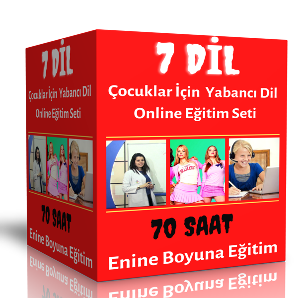 Çocuklar İçin Yabancı Dil Online Eğitim Seti 7 Dil - Enine Boyuna Eğitim - Enine Boyuna Eğitim - Image 1