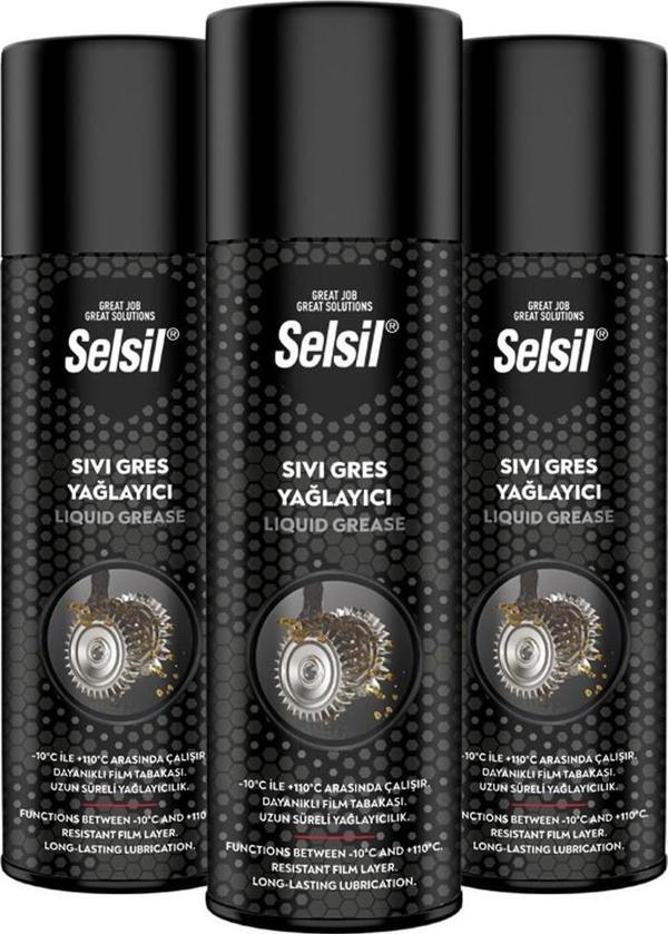Selsil Sıvı Gres Yağlama Spreyi 500 ml (3 Adet) - Image 1
