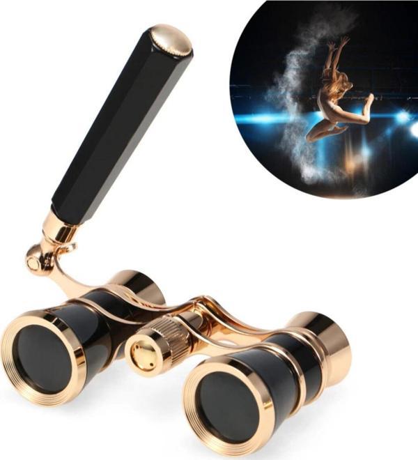 Bosile 3X25 Prinç Siyah Metal Kaplamalı Gemi,Doğa,Tiyatro,Opera Tutamaklı Izleme Dürbünü - Image 1
