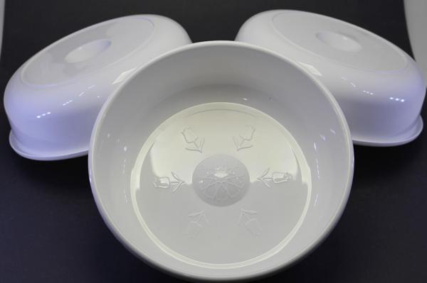 3 Adet Beyaz Renk Plastik Hamam Banyo Curun Sauna Termal Kaplıca Tası Maşrapa 20 Cm Çap 5 Cm Yükseklik   - Image 1