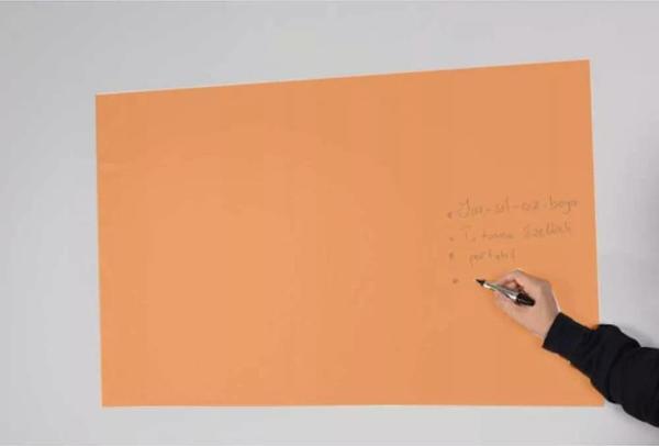 Şeffaf Turuncu Renk Kağıt Tahta 100x70 cm Çift Taraflı Bant Hediyeli   - Image 1