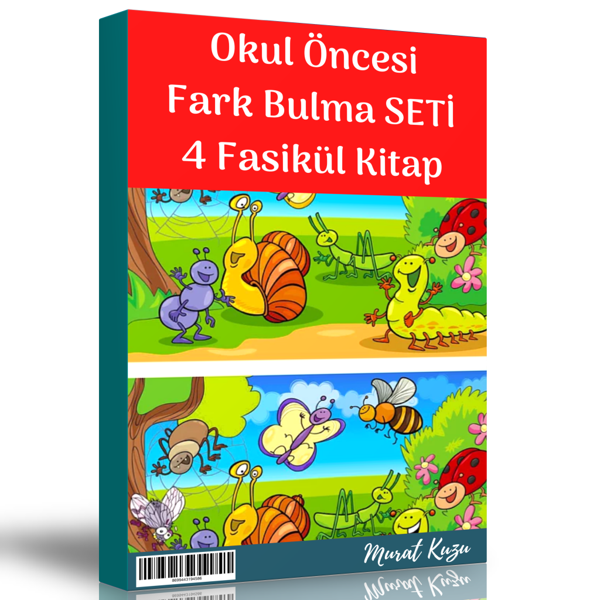 Okul Öncesi Fark Bulma Seti (4 Fasikül Kitap) - Enine Boyuna Eğitim - Enine Boyuna Eğitim - Image 1