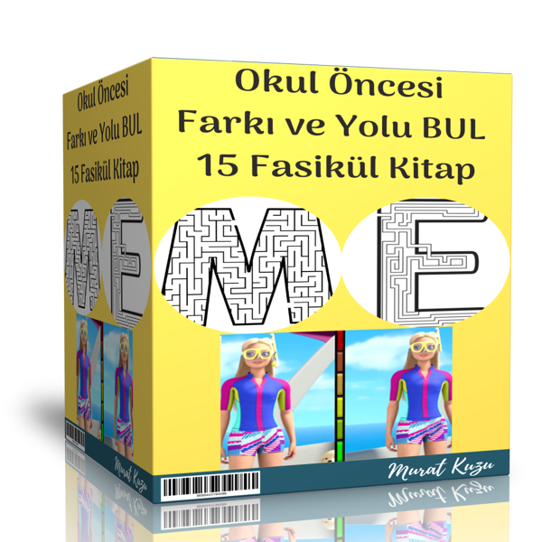 Okul Öncesi Farkı Ve Yolu Bul Seti (15 Fasikül Kitap) - Enine Boyuna Eğitim - Enine Boyuna Eğitim - Image 1