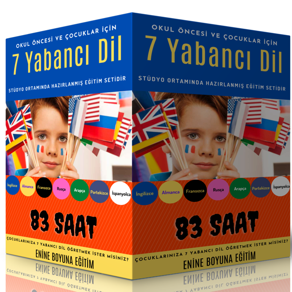 Okul Öncesi Ve Çocuklar İçin 7 Yabancı Dil Eğitim Seti - Enine Boyuna Eğitim - Enine Boyuna Eğitim - Image 1