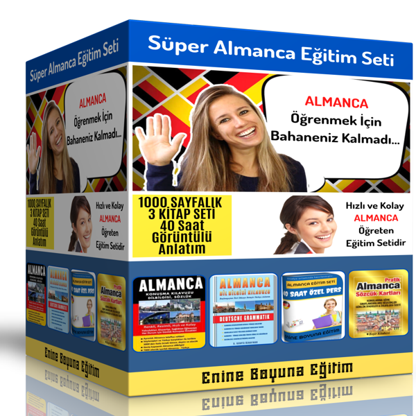 Süper Almanca Eğitim Seti (3 Süper Kitap + 40 Saat Anlatım) - Enine Boyuna Eğitim - Enine Boyuna Eğitim - Image 1