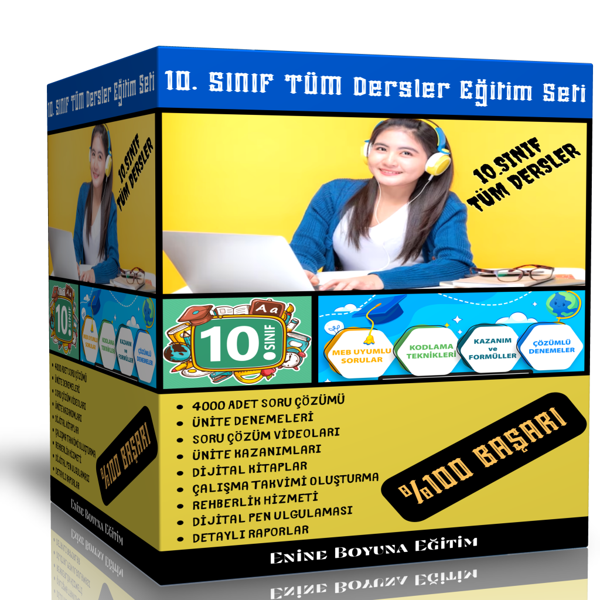 10. Sınıf Tüm Dersler Dijital Eğitim Seti - Enine Boyuna Eğitim - Enine Boyuna Eğitim - Image 1