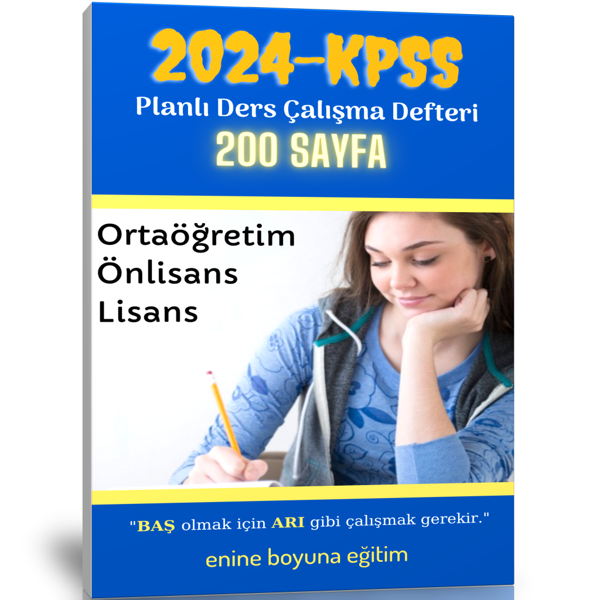 2024-Kpss Planlı Ders Çalışma Defteri (200 Sayfa) - Enine Boyuna Eğitim - Enine Boyuna Eğitim - Image 1