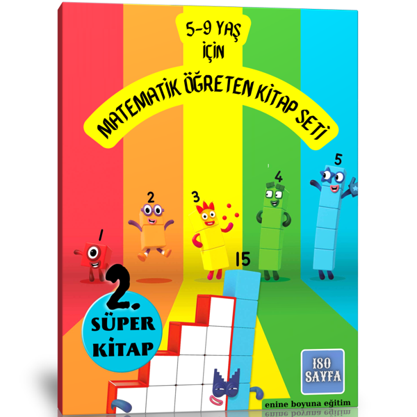 5-9 Yaş İçin Matematik Öğreten Kitap Seti (2 Süper Kitap) - Enine Boyuna Eğitim - Enine Boyuna Eğitim - Image 1