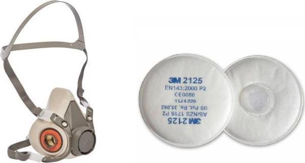 3M 6200 Yarım Yüz Maskesi + 2125 Ffp2 Filtre - Image 1