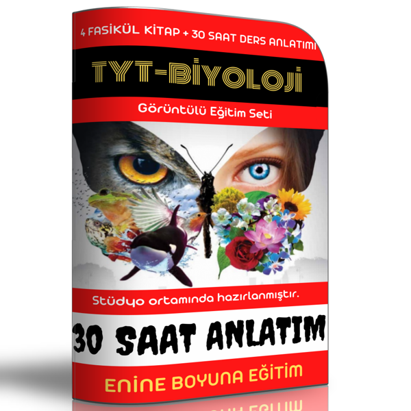 Enine Boyuna Tyt Biyoloji Video Eğitim Seti (4 Kitap + 30 Ders Saati) - Enine Boyuna Eğitim - Enine Boyuna Eğitim - Image 1