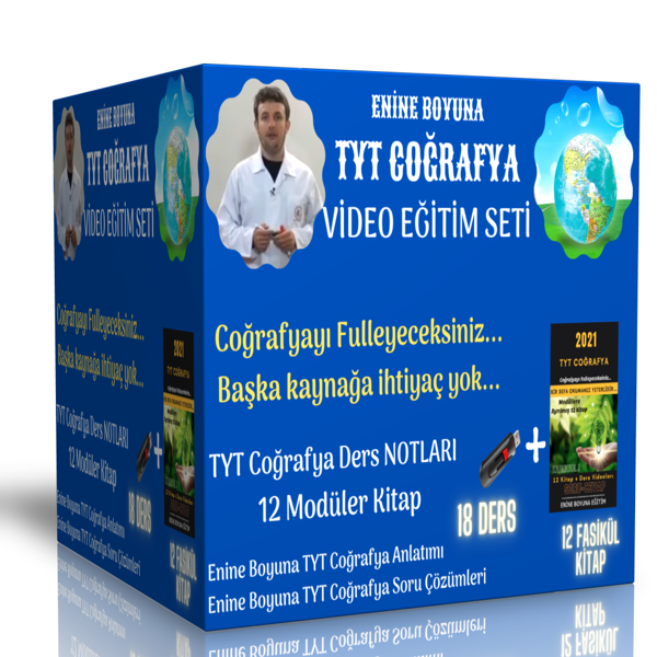 Enine Boyuna Tyt Coğrafya Ful Eğitim Seti (18 Saat Özel Anlatım Ve 12 Fasikül Kitap) - Enine Boyuna Eğitim - Enine Boyuna Eğitim - Image 1
