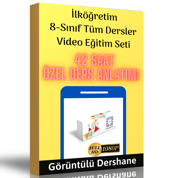 İlköğretim 8.Sınıf Tüm Dersler Görüntülü Eğitim Seti - Enine Boyuna Eğitim - Enine Boyuna Eğitim - Image 1