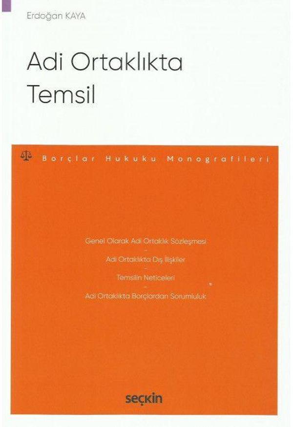 Adi Ortaklıkta Temsil - Seçkin Yayıncılık - Image 1