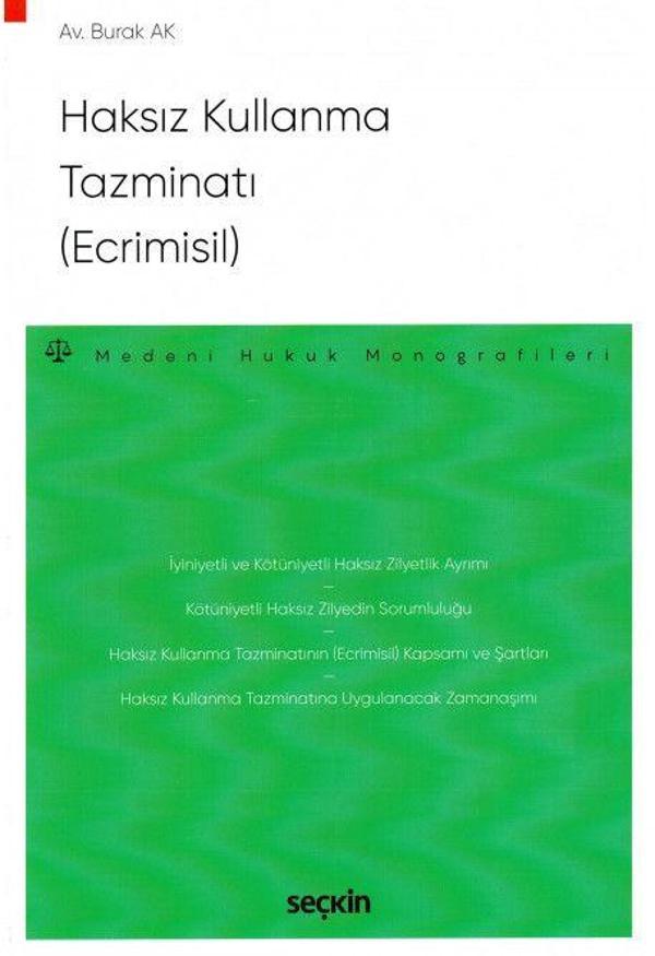 Haksız Kullanma Tazminatı (Ecrimisil) - Seçkin Yayıncılık - Image 1