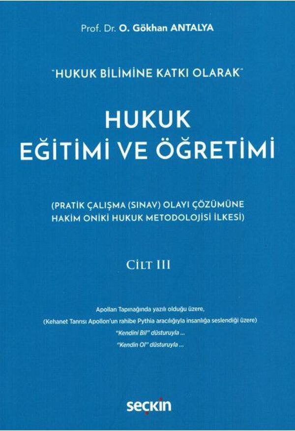 Hukuk Eğitimi ve Öğretimi Cilt III - Seçkin Yayıncılık - Image 1