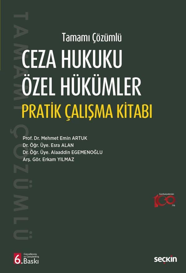 Ceza Hukuku Özel Hükümler Pratik Çalışma Kitabı - Seçkin Yayıncılık - Image 1