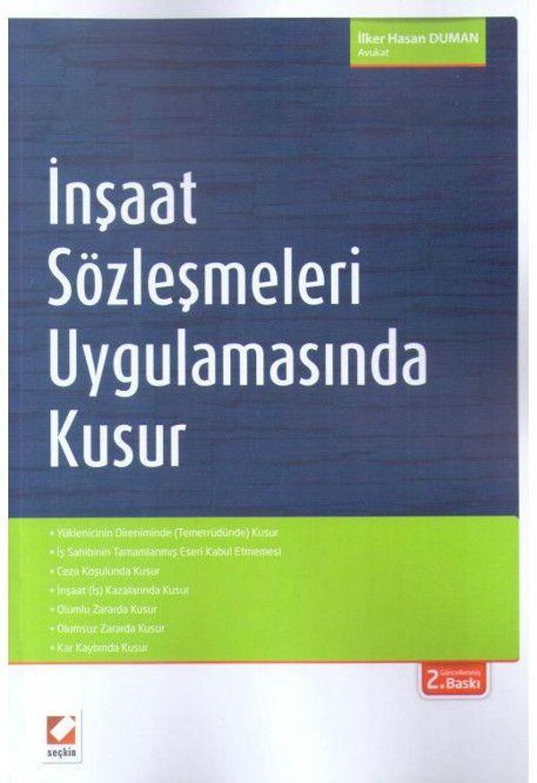 İnşaat Sözleşmeleri Uygulamasında Kusur - Seçkin Yayıncılık - Image 1