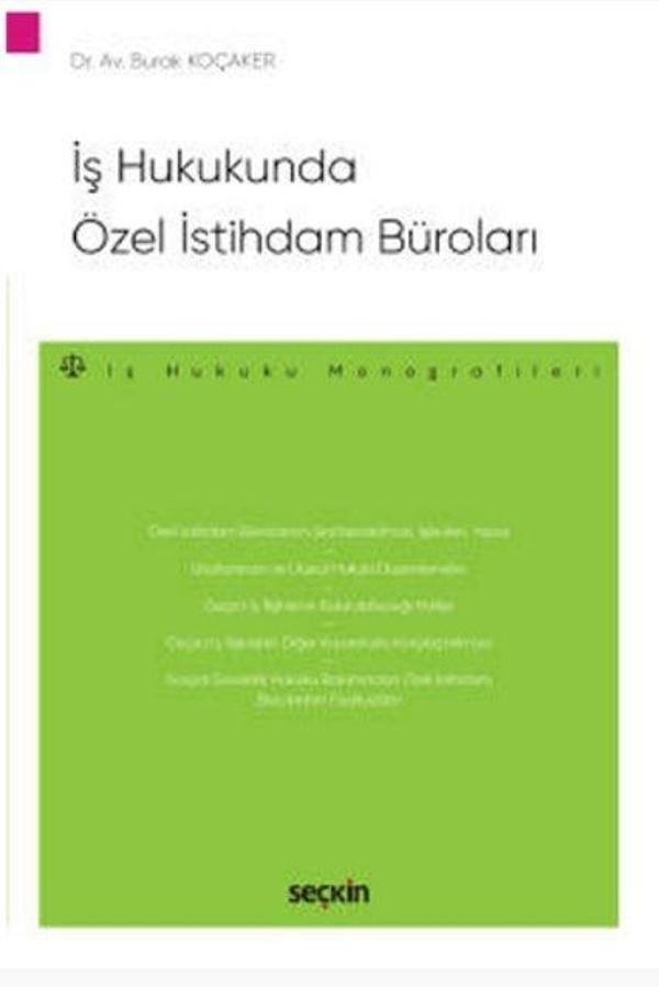 İş Hukukunda Özel İstihdam Büroları - Seçkin Yayıncılık - Image 1