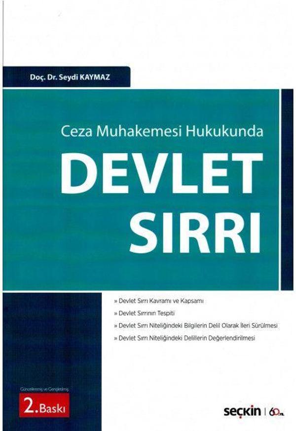 Ceza Muhakemesi Hukukunda Devlet Sırrı - Seçkin Yayıncılık - Image 1