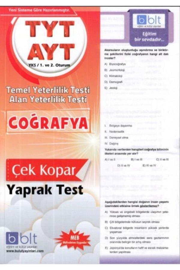 Bulut Tyt Ayt Coğrafya Yaprak Test 1. Ve 2. Oturum (Yeni) - Bulut Eğitim Ve Kültür Yayınları - Bulut Eğitim ve Kültür Yayınları - Image 1