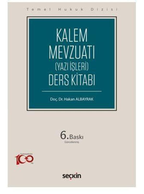 Kalem Mevzuatı Yazı İşleri Ders Kitabı - Seçkin Yayıncılık - Image 1