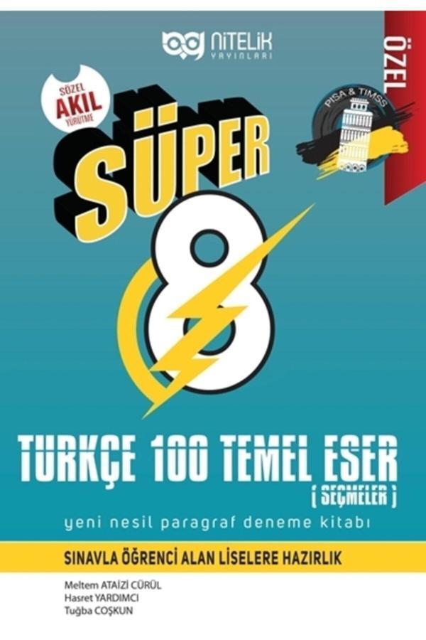 Nitelik 8.Sınıf Yeni Nesil Süper Türkçe 100 Temel Eser Paragraf Deneme -  - Image 1