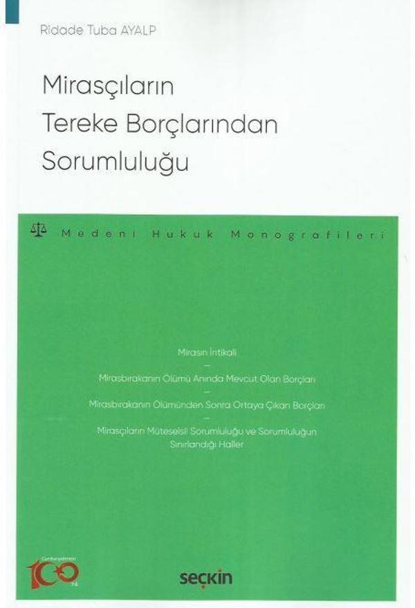 Mirasçıların Tereke Borçlarından Sorumluluğu - Seçkin Yayıncılık - Image 1