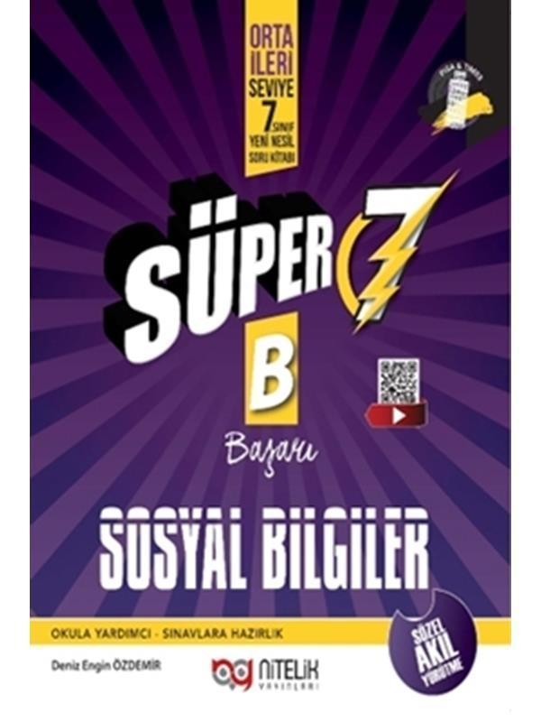 NİTELİK 7.SINIF YENİ NESİL SÜPER SOSYAL BİLGİLER SORU KİTABI (B) - Nitelik Yayınları - Image 1